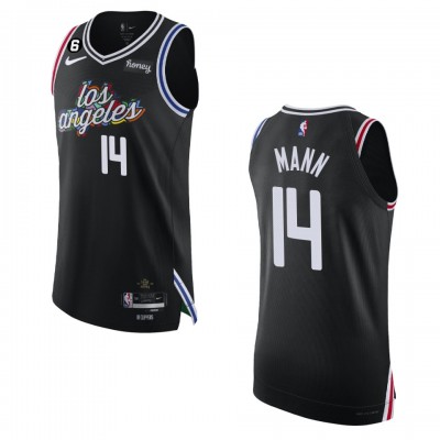 Los Angeles Clippers #14 Terance Mann Nike Black 2022-23 Authentic Jersey - City Edition Men's